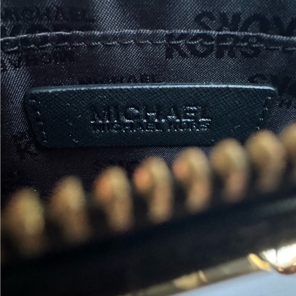 Michael Kors Black Suede & Leather Jet Set Wristlet/Wallet NWT 10” x 6” - Picture 6 of 8